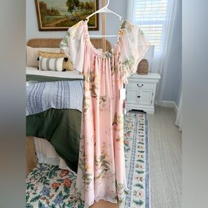 Rachel Parcell Pink Floral Dress NWT L